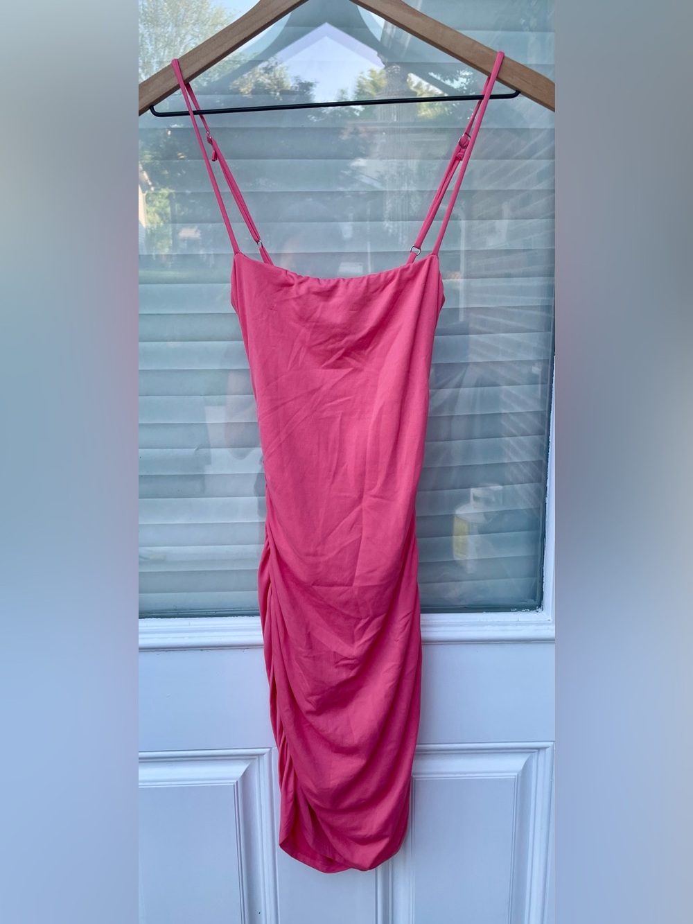 Windsor Hot Pink Spaghetti-Strap Midi Dress